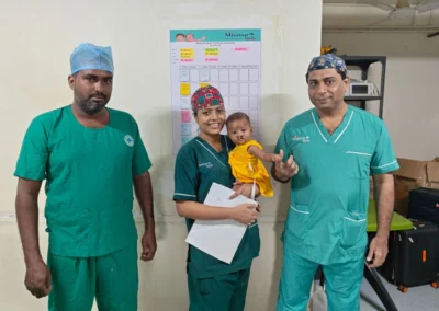 Patient evaluation for free cleft surgery in Krishnanagar