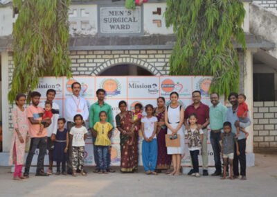Families receiving free cleft care at Christian Hospital Berhampur